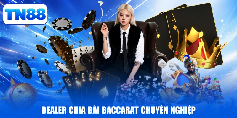 Dealer chia bài Baccarat chuyên nghiệp