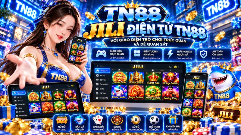 JILI Điện Tử TN88 – Trải Nghiệm Đa Dạng 2026 2 JILI Điện Tử TN88 Với Giao Diện Trò Chơi Trực Quan Và Dễ Quan Sát