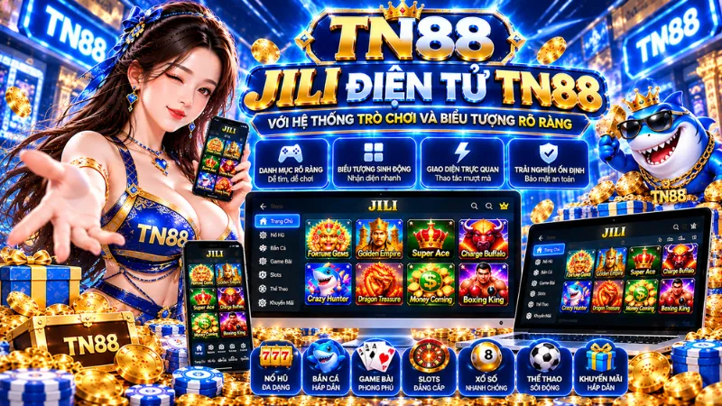 JILI Điện Tử TN88 – Trải Nghiệm Đa Dạng 2026 3 JILI Điện Tử TN88 Với Hệ Thống Trò Chơi Và Biểu Tượng Rõ Ràng